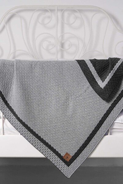 LITTLE DEDI Children's Baby Blanket - Shell Knitted, Double Sided Blanket 80x...