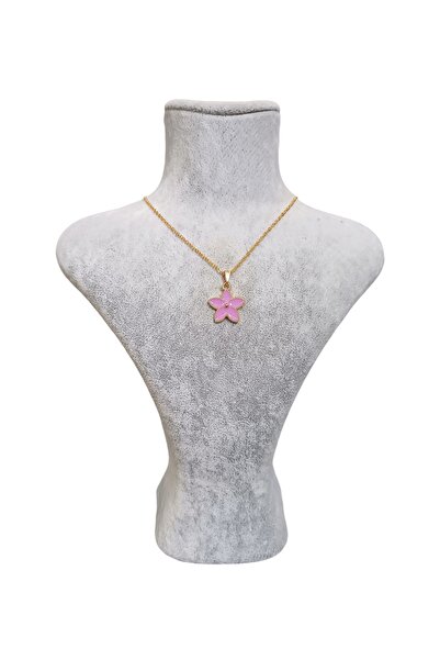 Mos Tespih Gold Flower Figured Anti-Tarnish Necklace