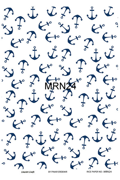 LİNEART Marine Series Brass Decopage Paper 29X42Cm No:Mrn24