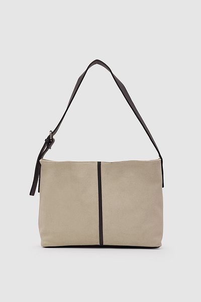 Shule Bags Geanta de umar Agatha din piele intoarsa Crem