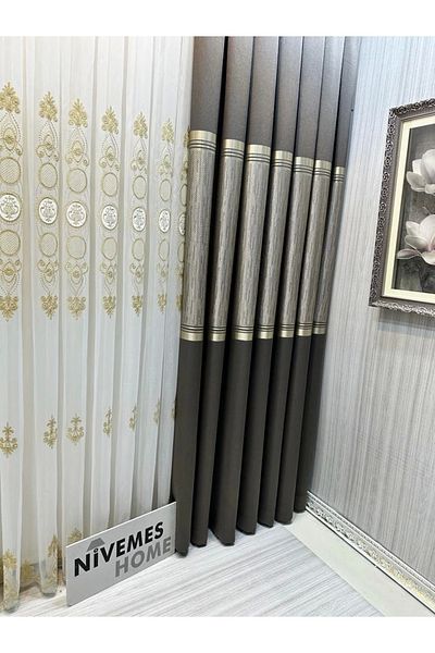 NİVEMESHOME Nivemeshome Shahmaran 1/3 Frequent Pleated Tulle Curtain Apm