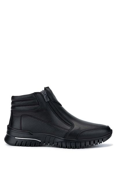 Tamer Tanca Women's Genuine Leather Black Leather Casual Boots
