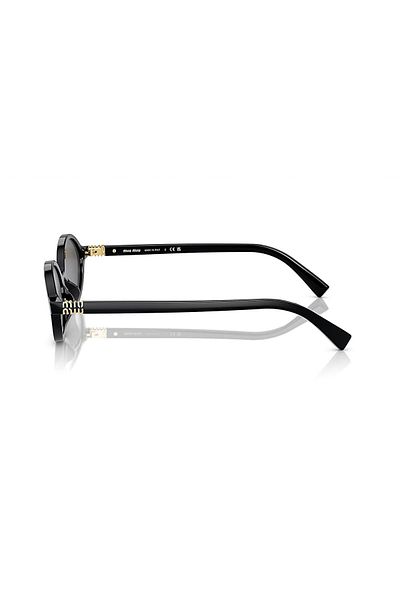 Miu Miu 04zs 1ab5s0 50 نظارات شمسية بيضاوية سوداء للنساء