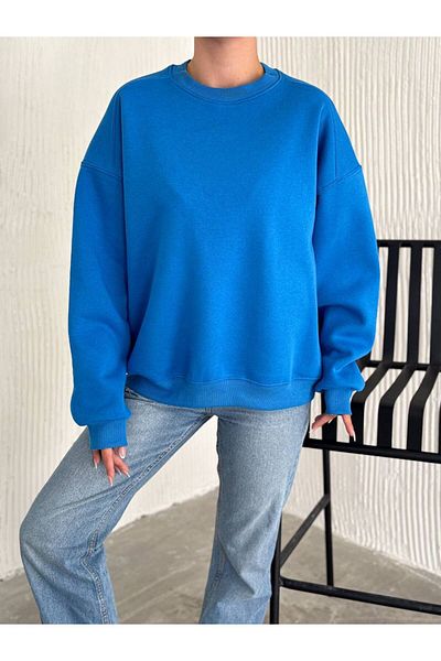 Noa Noa Hanorac de bază oversize bleumarin - 3 fire