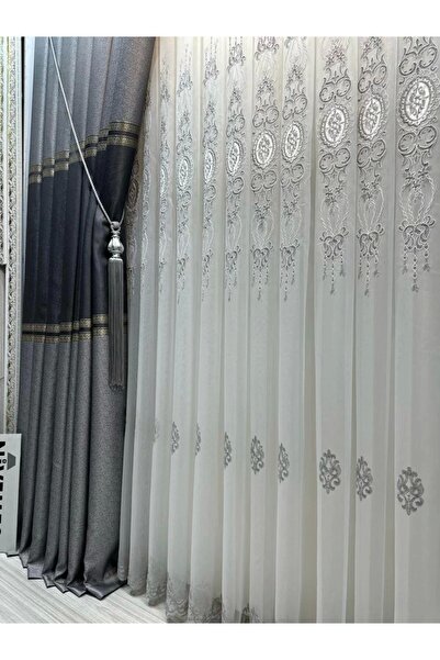 NİVEMESHOME Antakya 8008 V-6113 1/3 Sık Pileli Tül Perde Apm