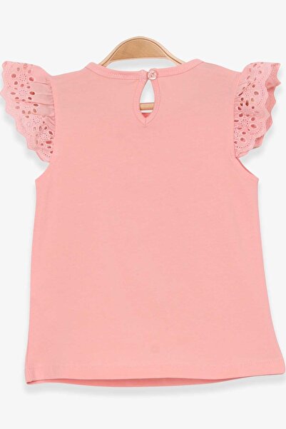 Breeze Girl's T-shirt Cat Printed 1-4 Years Old, Salmon