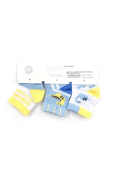 Bebitof Baby Bebitof 390 Model 3-Piece Baby Socks Set