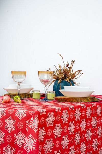 Lucien Home Christmas Printed Dartless Tablecloth