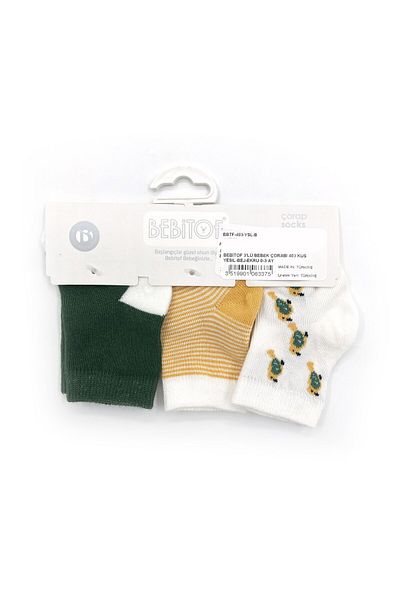 Bebitof Baby Bebitof 403 Model 3-Piece Baby Socks