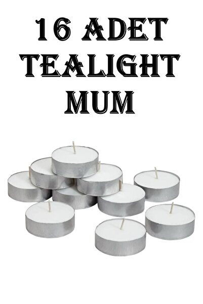GÜZELYÜZ AVM Tealight Mum Beyaz 16 Adet