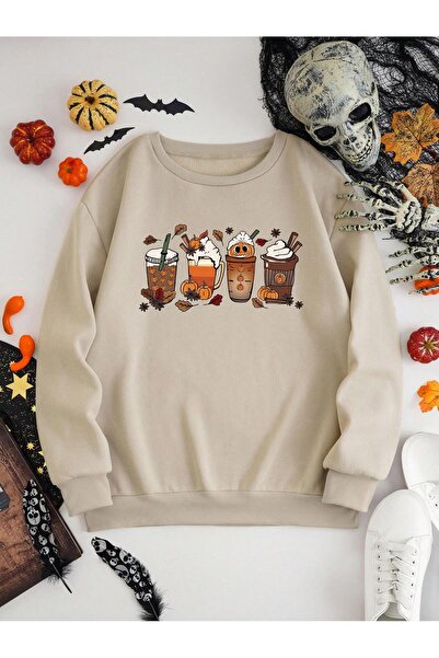 EYAX MODA Halloween Themed Unisex Printed Sweatshirt