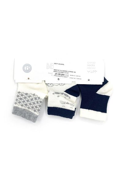 Bebitof Baby Bebitof 3-Piece Baby Socks - 389 Model