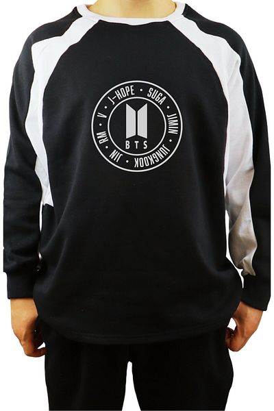 Fuddy Moda Bts Names Printed Unisex Oversize Sweatshirt - Crew Neck K-Pop Merchandise