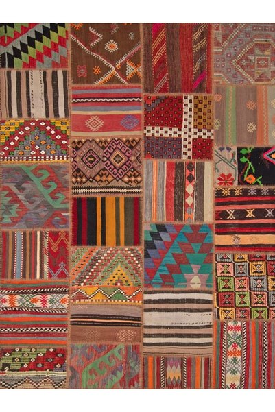 Rugs Modern Halı مجموعة Aysu سجادة زخرفية حديثة ذات مظهر مرقع متعدد الألوان و...