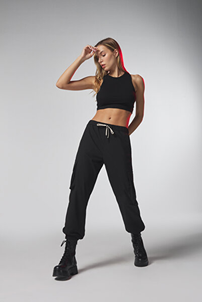 PEPP JEANS SİYAH KARGO CEPLİ PANTOLON