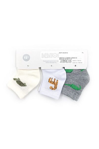 Bebitof Baby Bebitof 3-Piece Baby Socks - 398 Model