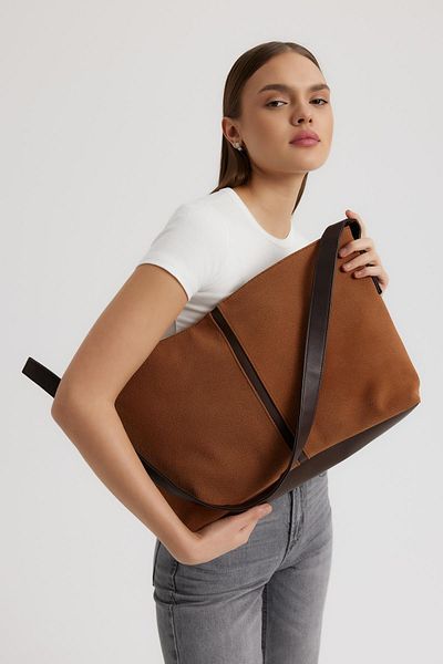 Shule Bags Geanta de umar Agatha Suede Tan