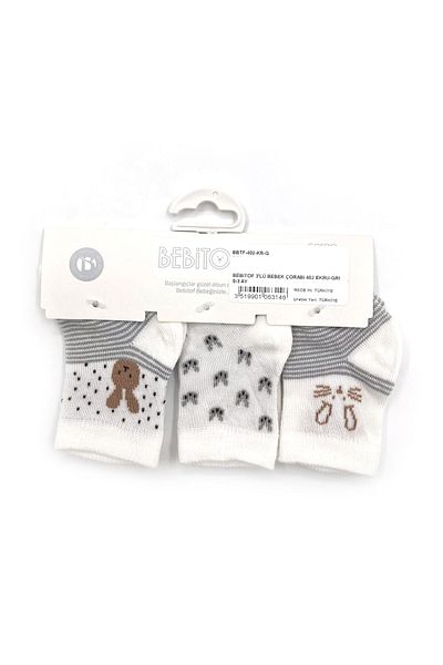 Bebitof Baby طقم جوارب للأطفال مكون من 3 قطع موديل Bebitof 402