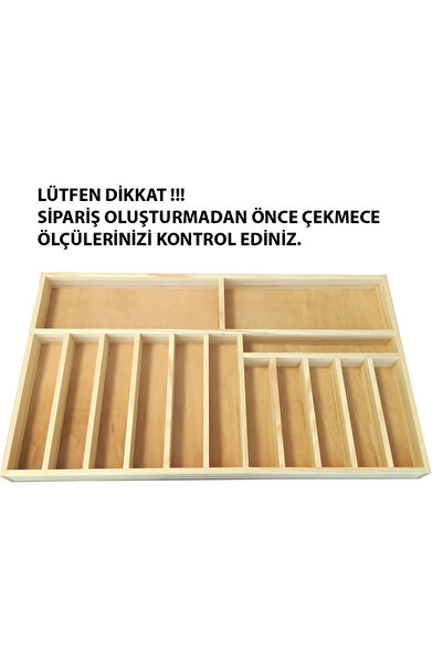 ayfiwood Ahşap Kaşıklık 70x40 Cm. Mutfak Çekmecesi Kaşıklık ve Servis gereçle...