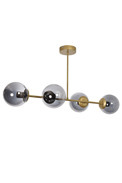 Modavize Roma Modern Tasarım Salon Mutfak Yatak Yemek Odası Eskitme Renk Füme Camlı 4 Lü Avize