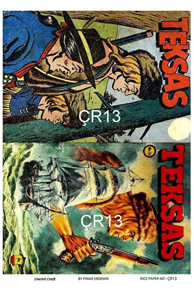 LİNEART ورق ديكوباج نحاسي من سلسلة كوميدية مقاس 29 × 42 سم رقم: CHR13