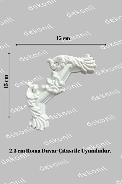 Dekonil Şah Ps Boyanabilir 2.5cm Çıta Geçmeli Köşe Motifi