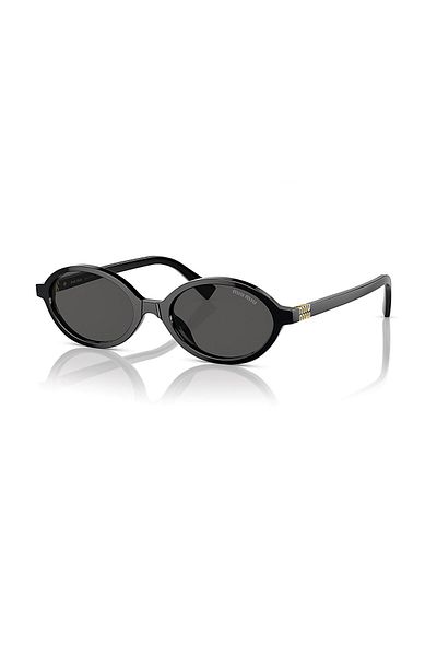 Miu Miu 04zs 1ab5s0 50 نظارات شمسية بيضاوية سوداء للنساء