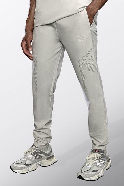 Man Of Man Slim Woven Jogger με κοπή με λέιζερ
