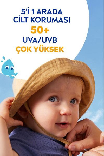NIVEA واقي شمسي للحماية الحساسة من الشمس SPF50 للأطفال والرضع، 50 مل، UVA UVB، مقاوم للماء