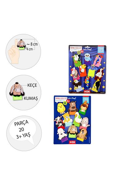 aylintac 2 Set - 20 Pieces Pets And Flying Animals Finger Puppet T771 T222