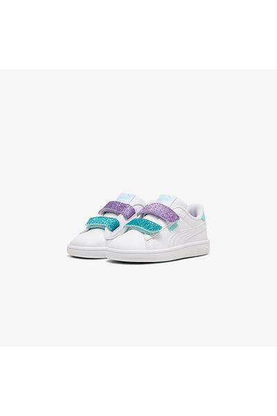 Puma Smsh3.0L Glttrvlcr V Baby White Sports Shoes