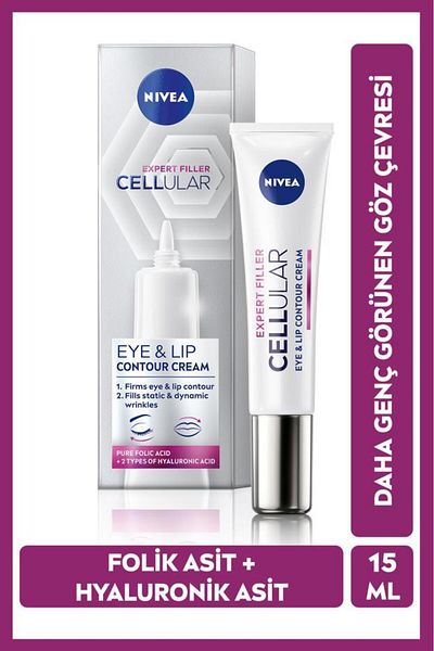 NIVEA Cellular Expert Filler Firming Eye Cream 15ml, Line Appearance, Collagen, Moisturizing, Crow's Feet