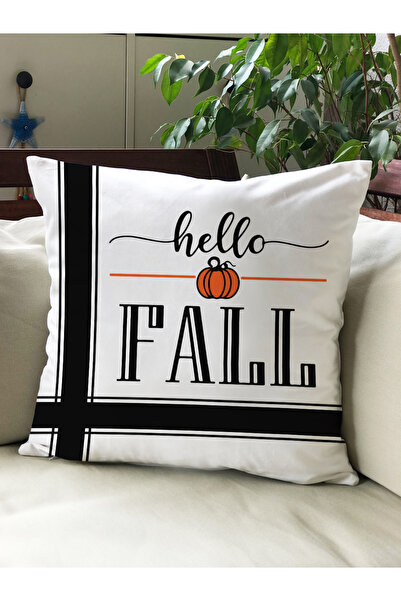 Evmila Βελούδινο κάλυμμα μαξιλαριού 43x43 με θέμα το φθινόπωρο