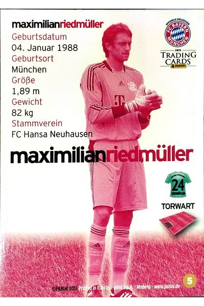 Panini Maximillan Ridmules 20130Special Edition Card