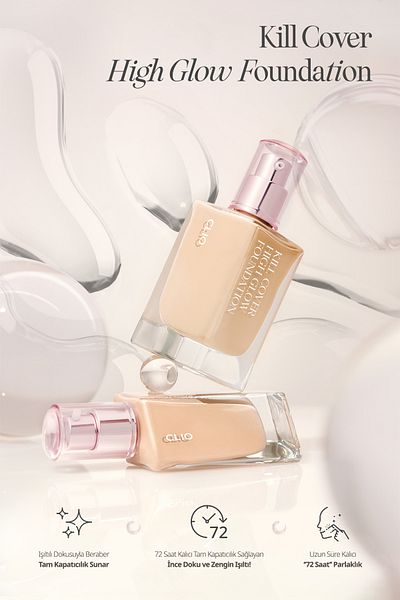 CLIO Clio Kill Cover - Providing Foundation, Lasting Coverage and Intense Radiance, High-Glow Foundation (4 Ginger)