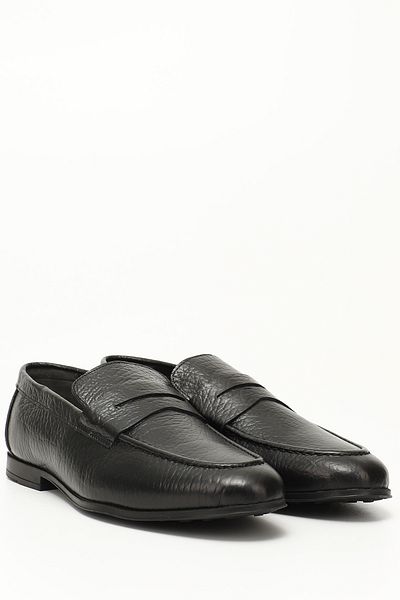 GÖNDERİ(R) BLACK Gön Genuine Leather Round Toe Loafer Casual Men's Shoes 01598