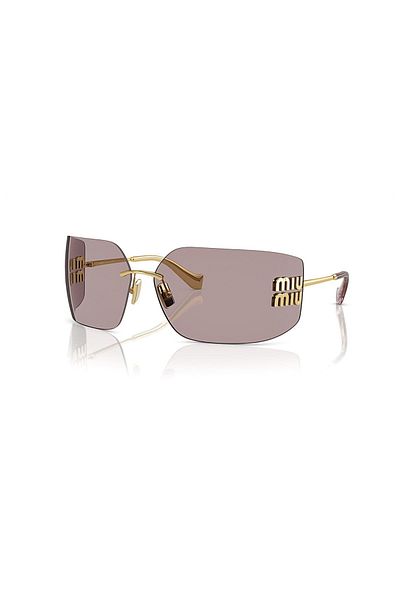 Miu Miu 54Ys 5Ak06I 80 Women's Pillow Gold Metal Sunglasses