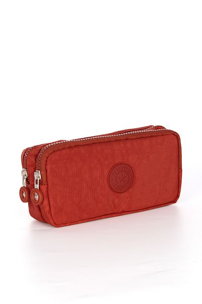 Fiyaka Rlx-124 Two-Eye Claret Red Clinker Pen Holder Bag - for School and College