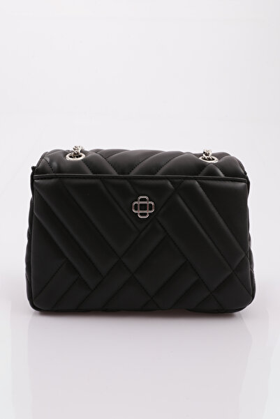 DGN Μαύρη γυναικεία τσάντα - με ιμάντα ώμου και μπράτσου