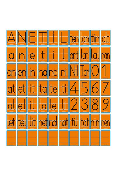 heptex 70 Magnets 1St Group Letters, Syllables and Numbers