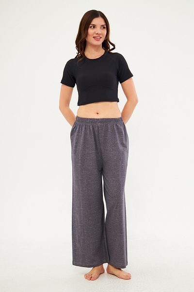 Avones Pantaloni de pijama spanioli cu imprimeu lateral fără sudură pentru femei