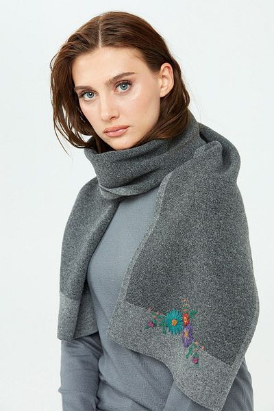 Desen Triko Femei Margini Bordate Broderie Brodat Carasol Afumat