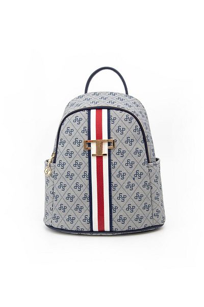 Silver Polo Silver & Polo Gray - Navy Sp1161 Women's Backpack