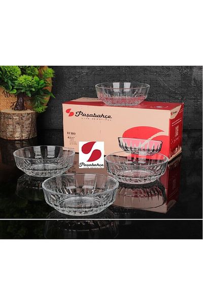 Paşabahçe 530044   وعاء دائري إيكو 180 سم مكعب - 4 قطع