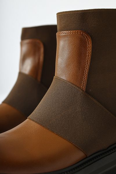 Limoya Millena Taba Suede Rubber Belt Λεπτομερείς γυναικείες μπότες, γυναικεία μποτάκια