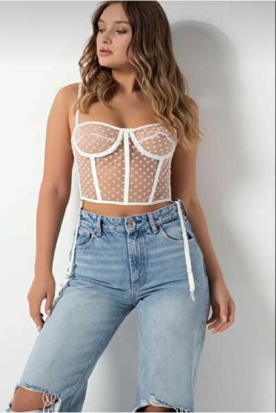 Lapova Underwire Polka Dot Patterned Bustier