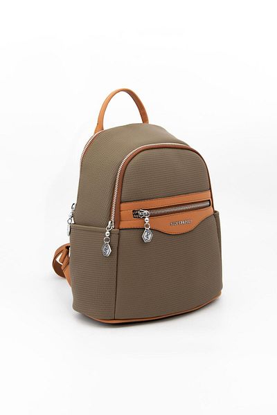 Silver Polo Ασημί & Polo Khaki - A.Taba SP1161 Γυναικείο σακίδιο πλάτης