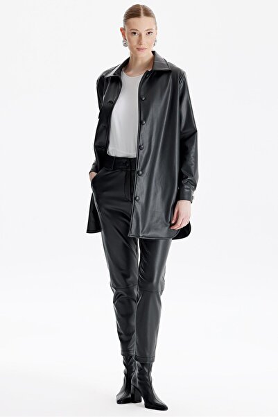 Tığ Triko Deri İkili Takım SİYAH