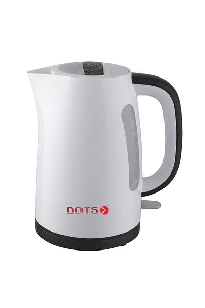 DOTS غلاية كهربائية لاسلكية سعة 1.7 لتر - 2200 واط - شفافة