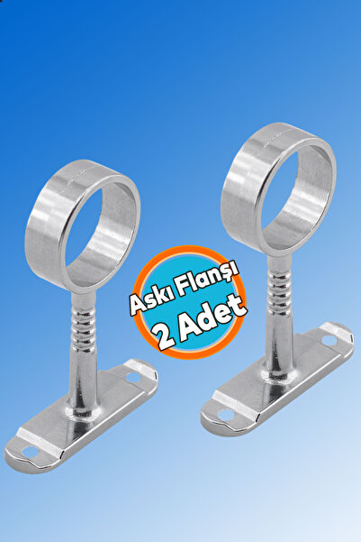 NZB (2 ADET) Askı Flanşı Oval Dolap Boru Sabitleme Kıyafet Elbise Askı Flanş ...
